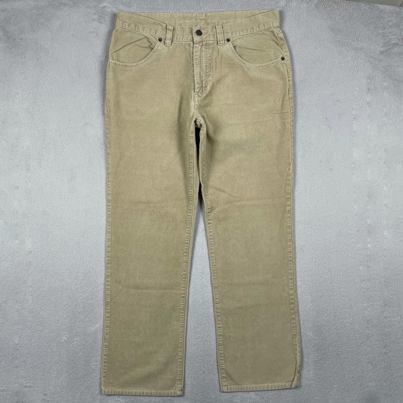 Patagonia Corduroy Pants Men 34x30 Beige Organic Cotton Straight Leg Retro Chino - Picture 2 of 9